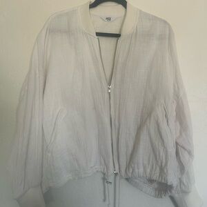Jack by BB Dakota Cream Bomber Jacket